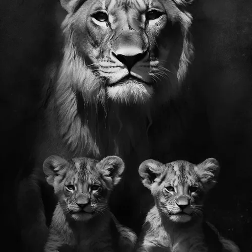Leones en Gris - Láminas, Uruguay | Mara Estudio