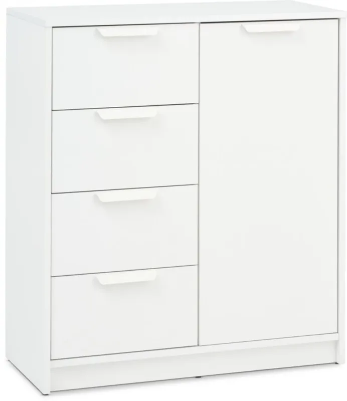 Cómoda JENSLEV 4 cajones 1 puerta blanco en Blanco - Cómodas, Uruguay | JYSK