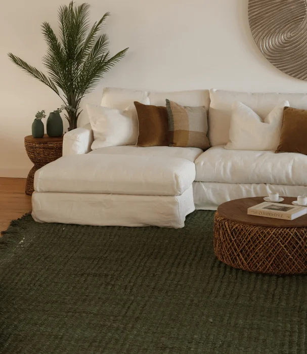 ALFOMBRA YUTE BASIC VERDE OSCURA en Verde - Alfombras, Uruguay | Masinfinito Casa, vista 2