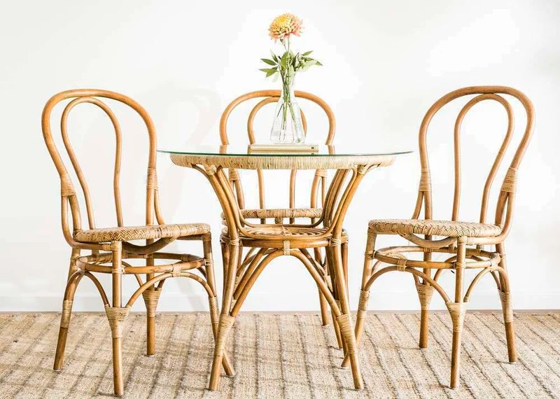 MESA DE BAMBOO Y VIDRIO - SIKA DESIGN - 80 CMS en Madera natural - Mesas de comedor, Uruguay | La Iberica, vista 5