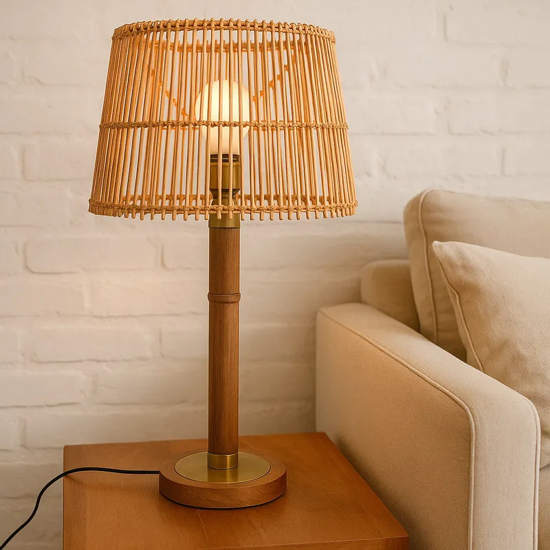 Luminaria de mesa Astrid en Madera natural - Muebles, Uruguay | Casa Ernesta