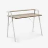 Escritorio Aarhus melamina acabado natural patas de acero acabado blanco 115 x 60 cm en Blanco - Escritorios y sillas de escritorio, Uruguay | Kavehome, vista 1 de 7