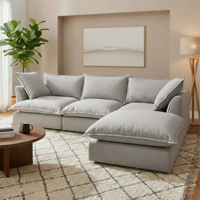 Esquinero Dicken en Gris - Sillones y sofás, Uruguay | Moderna Hogar