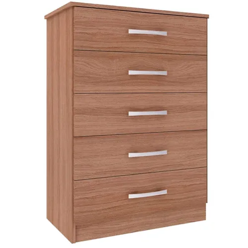 Comodas Cajoneras 5 Cajones Dormitorio Demolición 05D en Madera natural - Cómodas, Uruguay | Lais Muebles