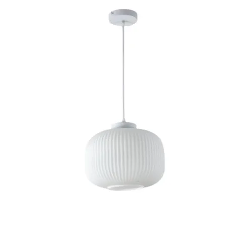 Luminaria Colgante Pirce Medium Blanca en Blanco - Lámparas colgantes, Uruguay | Serlux