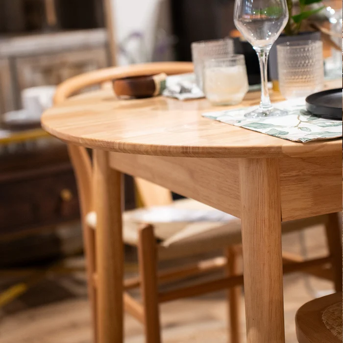 Mesa de comedor Extensible - Madera maciza 100 a 130 cm - Línea Serena en Madera natural - Mesas de comedor, Uruguay | Ecowood, vista 7