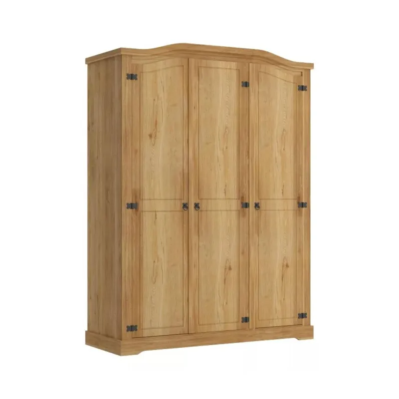 Ropero Curvo 3 Puertas - Linea Mexicana - Oscuro/Nogal en Marrón - Roperos y placares, Uruguay | Rústico Hogar