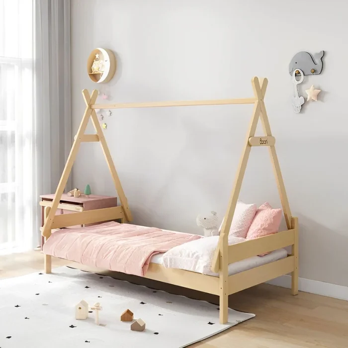 CAMA INFANTIL FOREST BEIGE 1 PLAZA en Rosa SKU, Uruguay | Viasono, vista 2