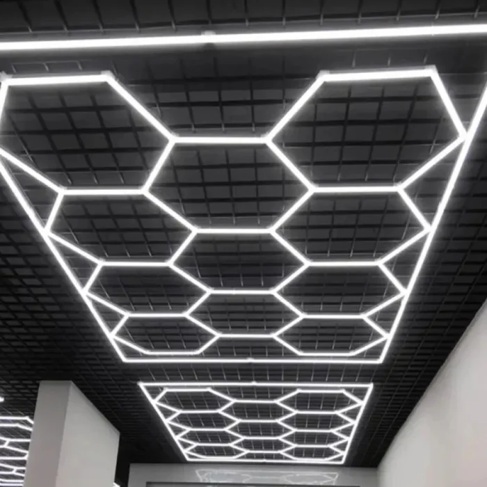 Luminaria De Techo Hexagonal T5 Fria en Blanco - Lámparas colgantes, Uruguay | Serlux, vista 5
