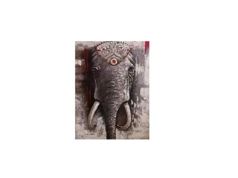 Oleo Decorativo Elefante India Chico en Oleo Decorativo Elefante India Chico - Decoración de pared, Uruguay | Finkel