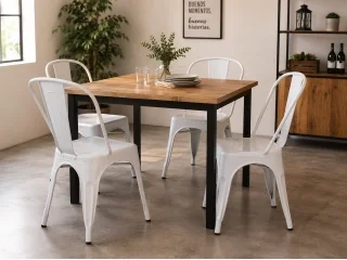 Combo silla tolix en Madera natural - Mesas de comedor, Uruguay | Quesal, vista 6