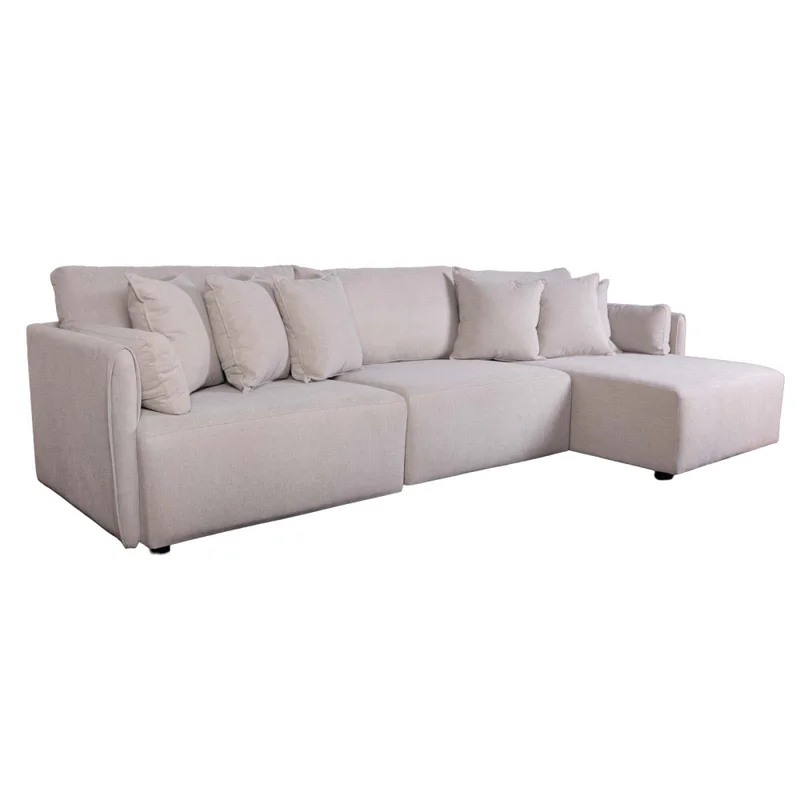 Sofá C/chaise Más De 4 Cuerpos Tela Natural-beige Amalfi Beige en Beige - Sillones y sofás, Uruguay | Divino, vista 3