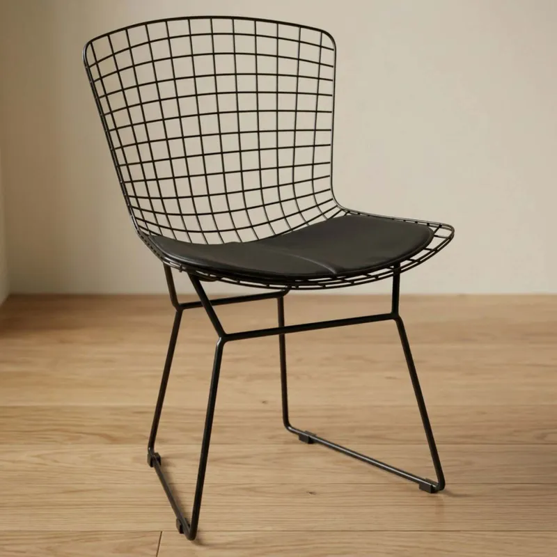 Silla Metal Negro Bertoia C-451 en Negro - Sillas, Uruguay | Divino
