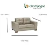 SOFA 100% CUERO - 2 CUERPOS - MODELO DOMINI - NEGRO en Negro - Sillones y sofás, Uruguay | Champagne Home, vista 4 de 5