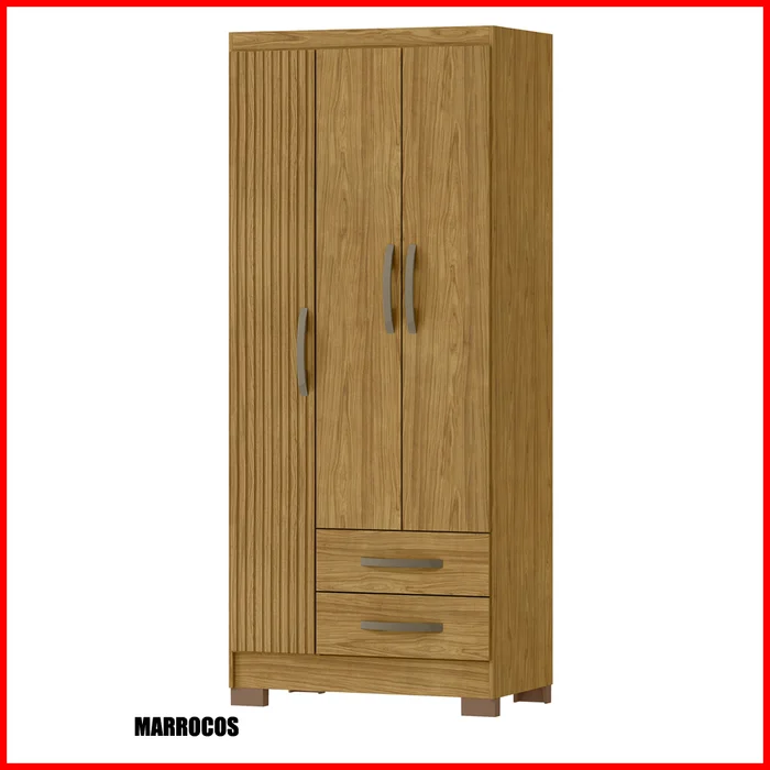 Ropero 3 puertas – Santiago RG174 en Marrón - Roperos y placares, Uruguay | Punto Unión