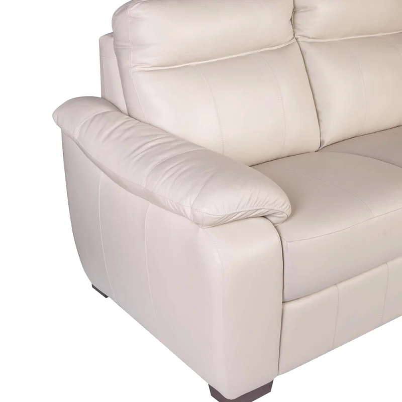 Sofa 2 Cuerpos Cuero-100-natural Natural-beige Laurent Marfil en Blanco - Sillones y sofás, Uruguay | Divino, vista 4
