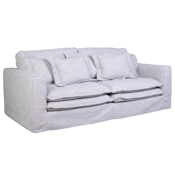 Sofá 3 Cuerpos Tela-premium Gris Lazy en Gris - Sillones y sofás, Uruguay | Divino, vista 2
