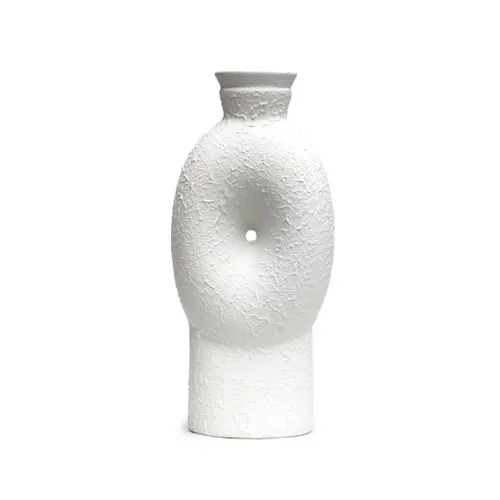FLORERO CERAMICA 14.5x10x31CM BLANCO - Jarrones, Uruguay | Decohogar