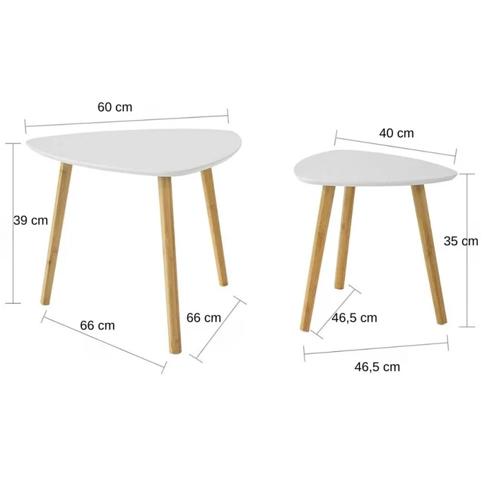 Set de mesas de living Ankor en Blanco - Mesas de living, Uruguay | La Cueva Muebles, vista 6