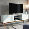 Rack para TV 1.8 - 2C Blanco Línea Nevada en Blanco - Muebles para TV, Uruguay | Ecowood, vista 1 de 3