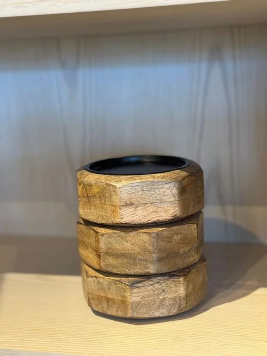 PORTA VELA TRIBAL MADERA MANGO NATURAL en Madera natural - Velas y Portavelas, Uruguay | Masinfinito Casa, vista 3