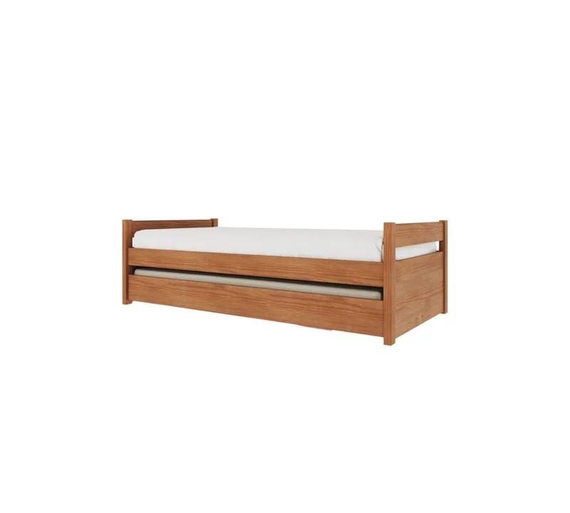 Cama Marinera Doublé 1 Plaza Madera Maciza - Linea Funcional - Marrón en Marrón - Dormitorio, Uruguay | Rústico Hogar, vista 3
