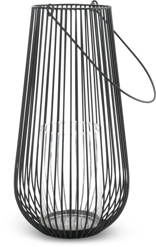 Farol MELIAS Ø24xA46cm negro en Negro - Velas y Portavelas, Uruguay | JYSK