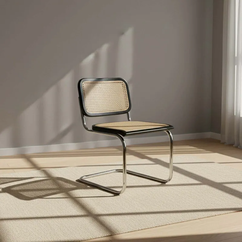 Silla Rattan-y-madera Natural-beige Bauhaus en Beige - Sillas, Uruguay | Divino