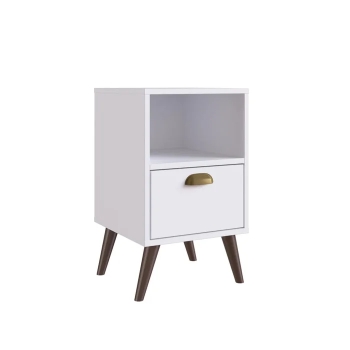 Mesa De Luz Living Dormitorio 1 Cajon Auxiliar Mesita en Blanco - Mesas de luz, Uruguay | Lais Muebles