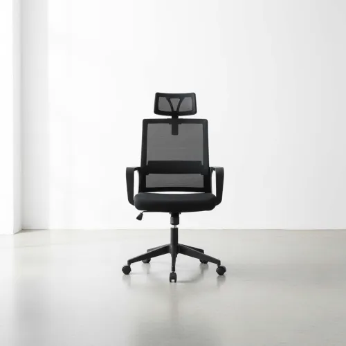 Silla De Oficina Malla Negro Collins en Negro - Escritorios y sillas de escritorio, Uruguay | Divino