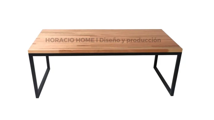 Mesa ratona laterales unidos en Negro - Mesas de living, Uruguay | Horacio Home