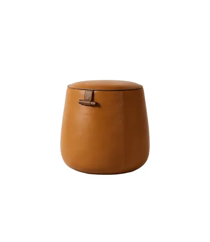 PUFF JATOBA LA PAZ CAMEL en Marrón - Butacas, banquetas y puffs, Uruguay | Masinfinito Casa