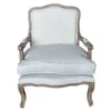 Poltrona Luis XV - Crema en Blanco - Butacas, banquetas y puffs, Uruguay | La Cueva Muebles, vista 3 de 9