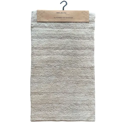 ALFOMBRA ALGODON TUFTED 50X80CM RAYAS CRUDO en Off-white - Textiles, Uruguay | Decohogar