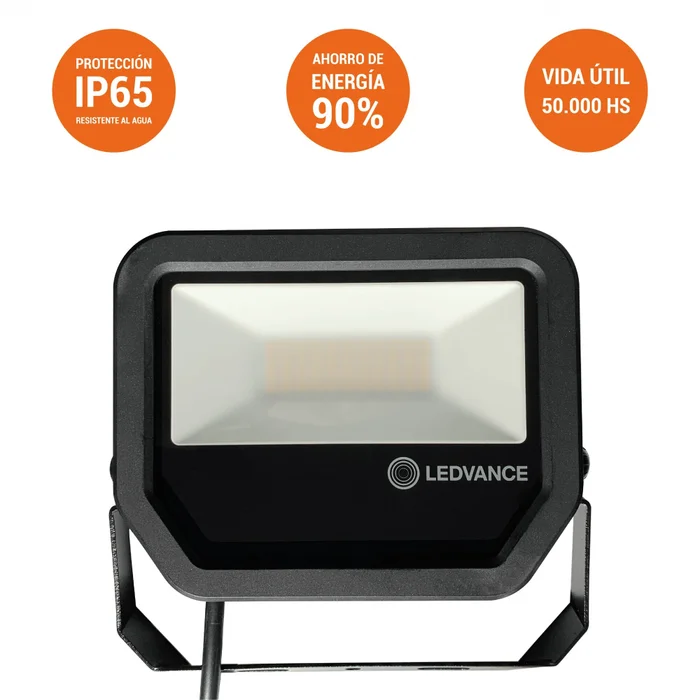 Proyector LED LEDVANCE OSRAM 20W Luz Fría en Negro - Lámparas colgantes, Uruguay | Serlux, vista 3