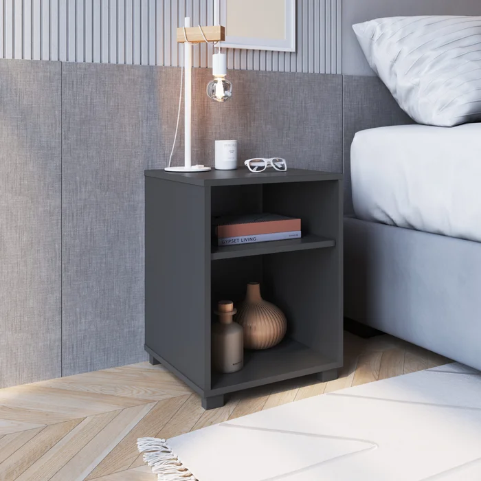Mesa de Luz Gris en Gris - Mesas de luz, Uruguay | RM Muebles y Deco, vista 4