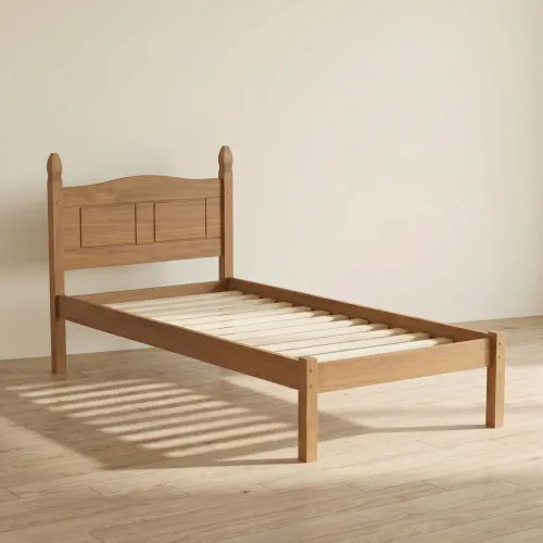 Cama 1 Plaza Madera Marron Mex en Marrón - Dormitorio, Uruguay | Divino