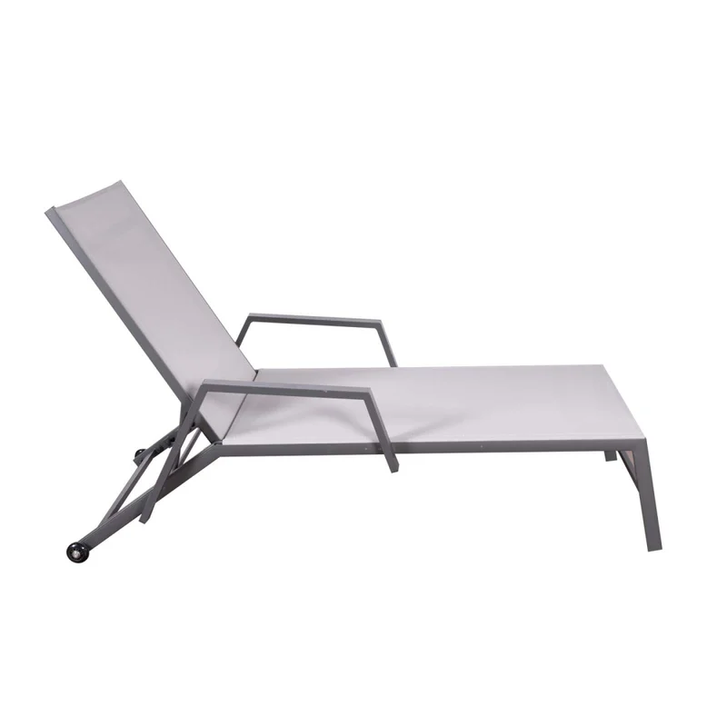 Reposera Aluminio-y-textilina Gris Aruba en Gris - Muebles para el exterior, Uruguay | Divino, vista 5