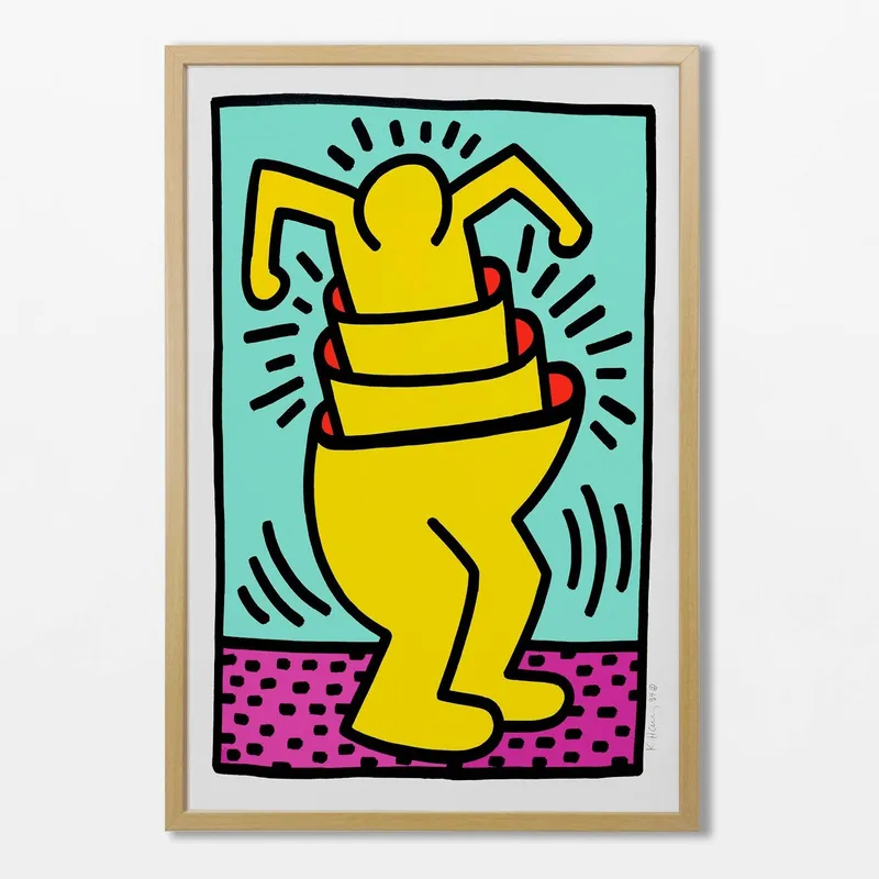 Keith Haring - Cup Man en Multicolor - Láminas, Uruguay | La Cuadrería