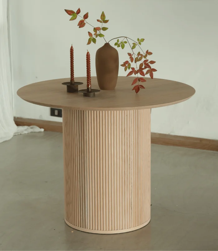 MESA COMEDOR EMMA REDONDA ROBLE - Mesas de comedor, Uruguay | Masinfinito Casa, vista 2