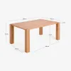 Mesa Deyanira de chapa de roble y patas de madera maciza de roble 160 x 90 cm en Madera natural - Mesas de comedor, Uruguay | Kavehome, vista 7 de 7