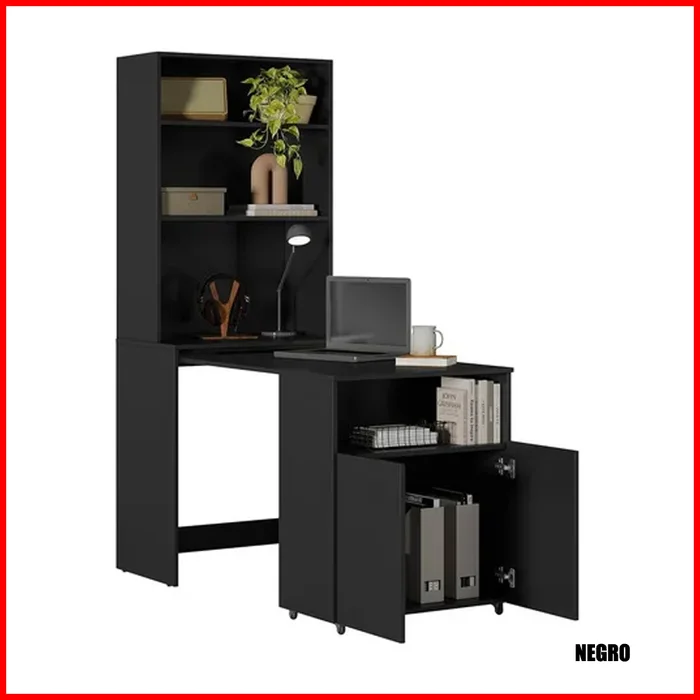 Mesa escritorio repisa multifuncion – Duo 2522 en Blanco - Escritorios y sillas de escritorio, Uruguay | Punto Unión, vista 2