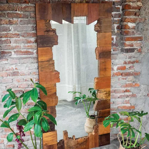 ESPEJO RÚSTICO GUARUJÁ 180x90 en Madera natural - Espejos, Uruguay | Fundamento Muebles