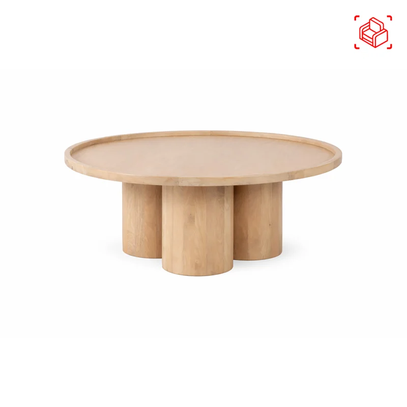 Mesa Ratona Mdf-y-madera Natural-beige Cylinder Natural en Madera natural - Mesas de living, Uruguay | Divino, vista 9