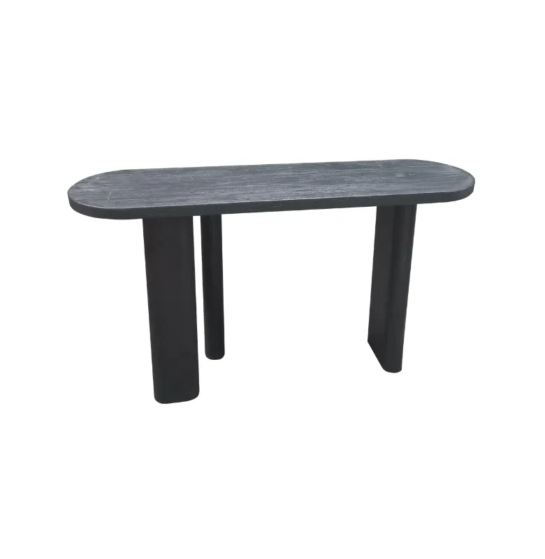CONSOLA OSIM OVAL TEKA NEGRO en Negro - Aparadores y recibidores, Uruguay | Masinfinito Casa