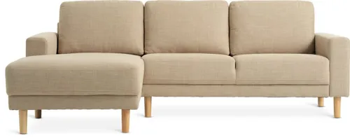 Sofá EGENSE con chaise longue tela arena en Beige - Sillones y sofás, Uruguay | JYSK