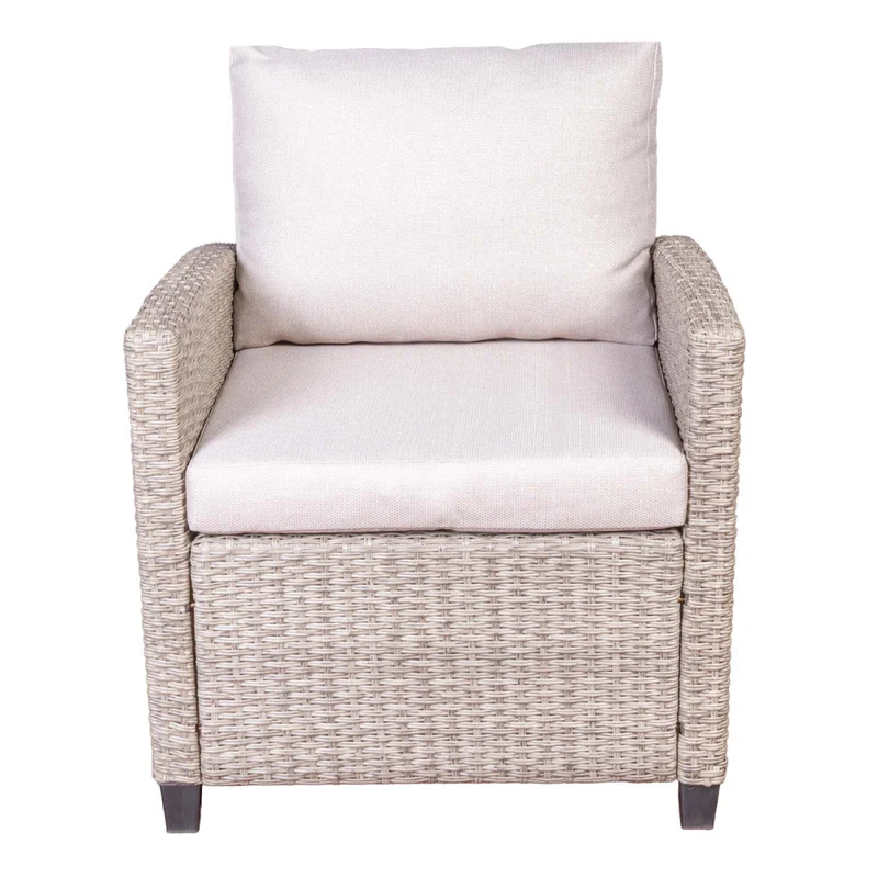 Set De Living Exterior Rattan-sintetico Natural-beige Cozumel en Madera natural - Muebles para el exterior, Uruguay | Divino, vista 7