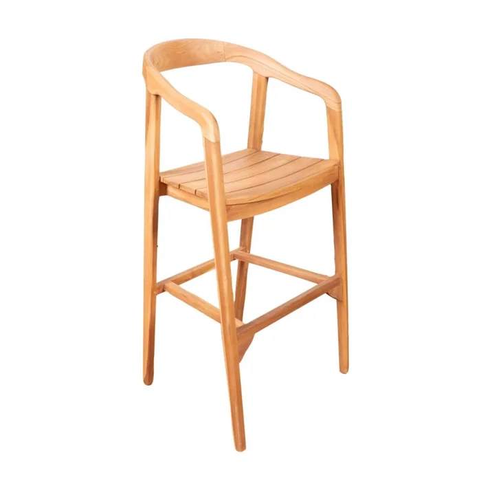 Silla Bar Ext Madera Natural-beige Funny en Madera natural - Muebles para el exterior, Uruguay | Divino, vista 2