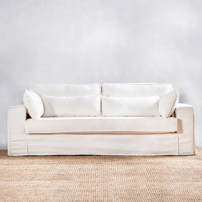 Funda Garda 3 Cuerpos en Blanco - Sillones y sofás, Uruguay | Aihaus
