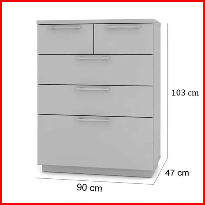 Comoda 5 cajones – Dubai 20032 - Cómodas, Uruguay | Punto Unión, vista 2